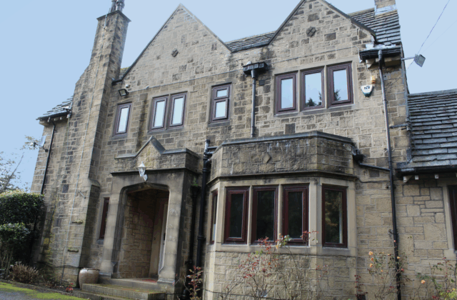 Exterior of Woodside from the front of the house