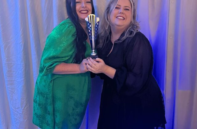 Rebecca Gration and Sarah Craven with their Award